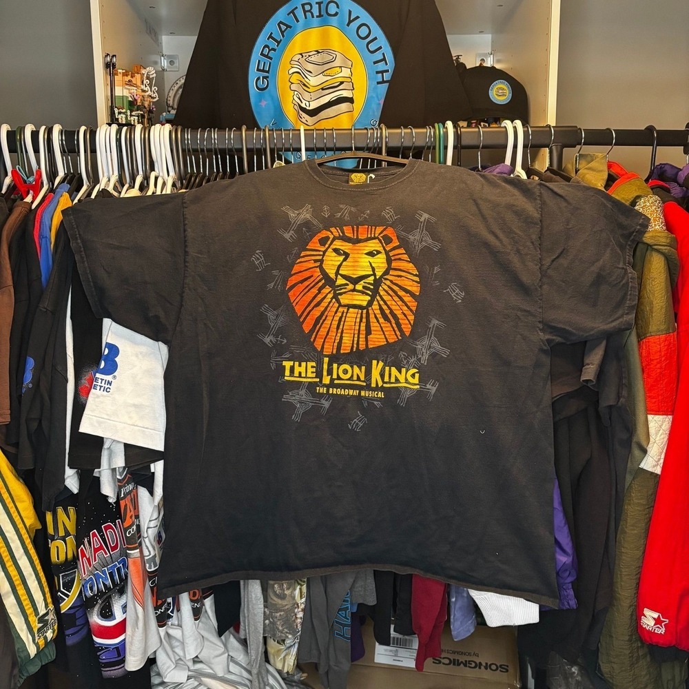 Vintage Disney Lion King Broadway Musical T Shirt XXL Black Theater 2XL
